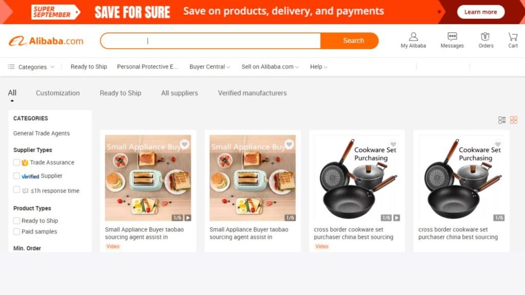 Locate specialized suppliers using the Alibaba Supplier Search